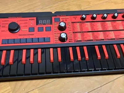 KORG MicroKORG Synthesizer Vocoder Keyboard Black X Red Limited Model USED • $412