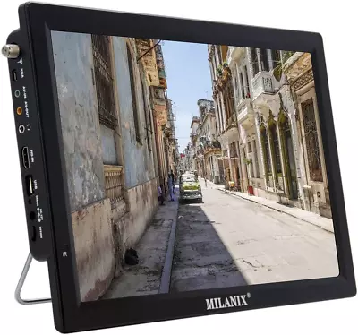 14.1″ Portable Widescreen LED TV Rechargeable Battery Operated With HDMI VGA M • $148.99