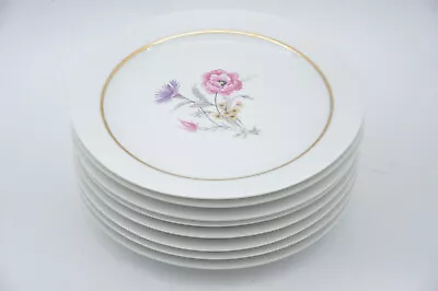 Antique Service 8 Dinner Plates Limoges Porcelain Collection Art Table • £61.46