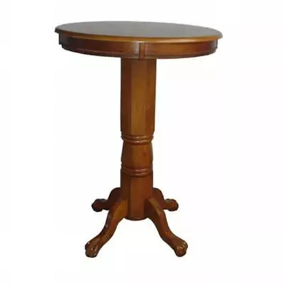 Boraam 71142 Florence Pedestal Pub Table - Brush Oak • $230.65