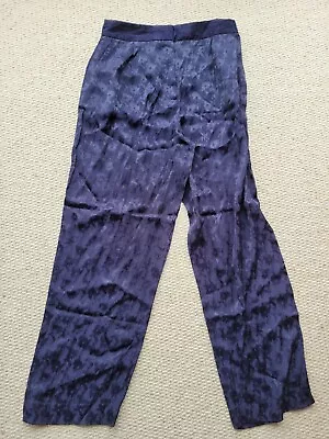 Zara Basic Silky Viscose Trousers Sz S Uk 8/10 • £0.99