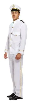 Adult Captain Sailor / Naval Officer Uniform Fancy Dress Costume • £25.49