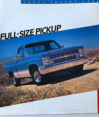 Vintage 1986 Chevrolet Pickup Truck Original Color Dealership Brochure • $8.75