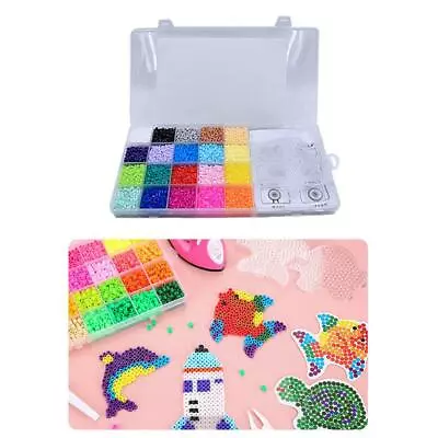 Hama Beads With Pegboards Ironing Paper 20 Colors Fuse Beads Kit For Kids • $31.23