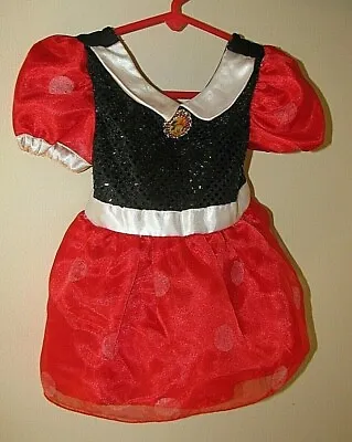 Disney Store Minnie Mouse Baby Girl 6-12 M Costume Dress Red & Black Bodysuit  • $10.99