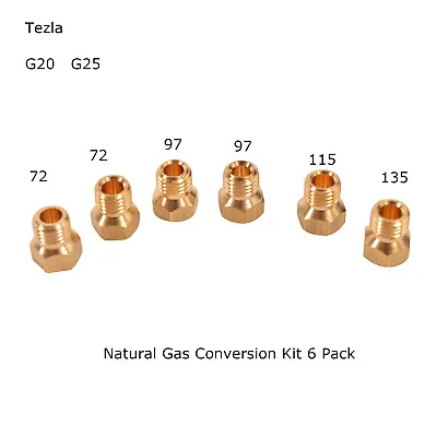 £16.99 • Buy Natural Gas Jet Set - 6 Burner Hob Injector Nozzle Conversion Kit - NEW!