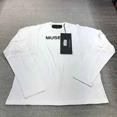Hood By Air Shirt Mens Medium Museum Spell Out Tee Crew Neck Black White HBA • $98.88