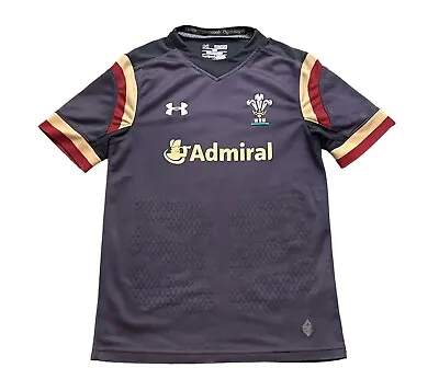 Wales Rugby 2015/2016 - Under Armour Navy Shirt/top - (Size Medium Junior/Youth) • £13.99