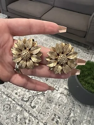 Vintage  Sarah Cov Sunflower Earrings • $9.99