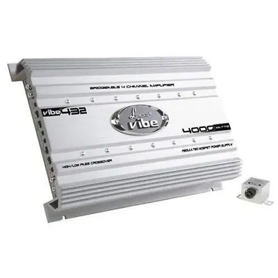 Lanzar VIBE432 Vibe 4000 Watt 4 Channel Mosfet Amplifier Car Audio Amp • $84.99