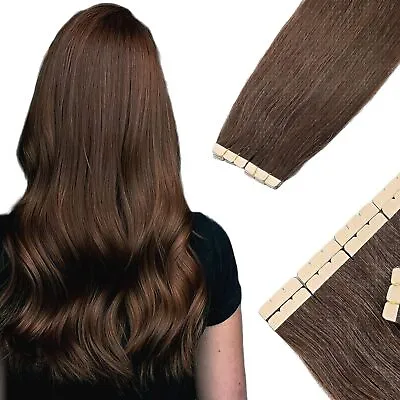 Hair Extensions Human Hair Tape In Seamless Skin Weft Tape In Natural Hair • $38.99