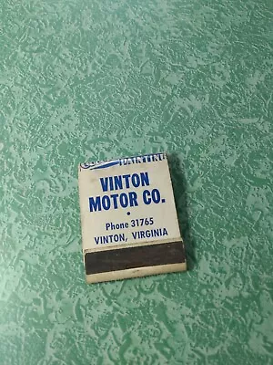 Vintage Matchbook Collectible Ephemera B33 Vinton Virginia Motor Company Ford • $29.99