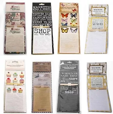 £2.49 • Buy Magnetic Memo Pad & Pencil Fridge Magnet Notes Board Travel Look Shopping List