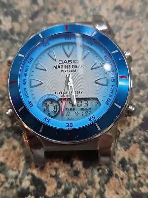 CASIO Marine Gear WR 100M Illuminator Watch Tide Graph Moon Phase MRP-700 Runs  • $49.99