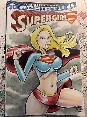 £40.57 • Buy Supergirl 1 Original Sketch Cover Variant Rebirth
