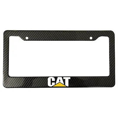 CAT Caterpillar Carbon Fiber Metal License Plate Frame Car Truck SUV NEW US • $15.64