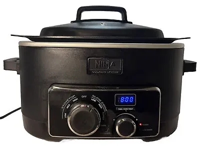 Ninja 3 In 1 Cooking System Slow Cooker Oven Black- Works! MC702Q 15 • $49.99