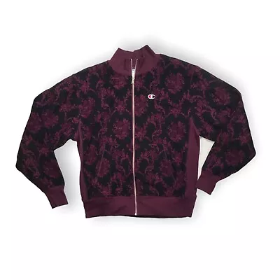 Men 100% AUTHENTIC Zip Sweater Size Large Purple Burgundy Logo • $69.99