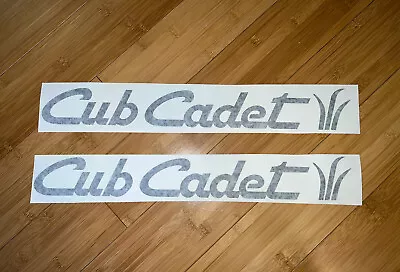 CUB CADET With GRASS DECAL / STICKER - 18  Wide - Set Of 2 - BLACK Lawnmower • $12.50