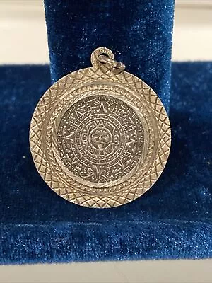 Vtg Mexico Sterling Silver Pendant Mayan Aztec 9g • $16.50