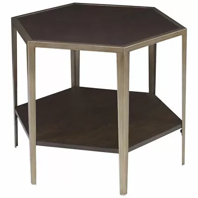 Bowery Hill Contemporary Geometric Accent End Table In Walnut • $437.80