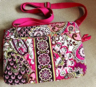 VERA BRADLEY Ipad Tablet Hard Cover Case Adjustable Strap Pink Floral Paisley • $14.99