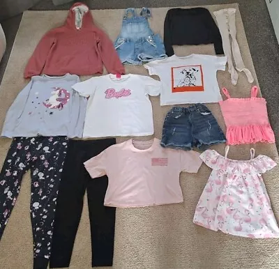 Huge Girls Clothes Bundle Size 9-10 Years Tshirts Tights Pjs Hoodie • £8