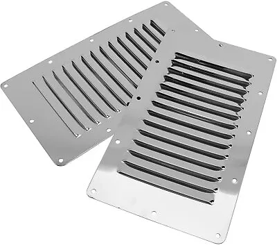 2X Marine Stainless Steel Square Air Vent Wall Ventilation 9  * 5  Stamped Vent • $13.78