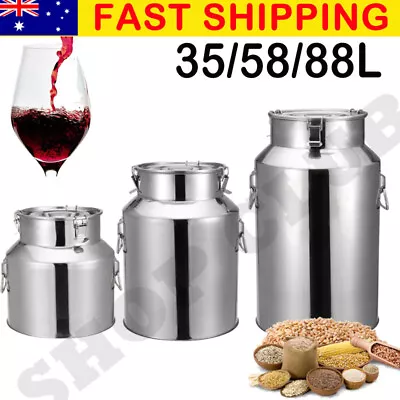 35/58/88L Stainless Steel Fermenter Barrel Wine Beer Keg Storage Keg Home NEW • $88