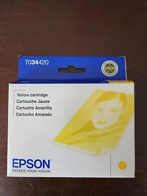 Genuine Epson T034420 YELLOW Ink Cartridge Photo Stylus 2200 Expired • $15.99