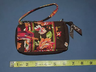 Vera Bradley English Rose Small Wristlet Strap Wallet Tab Zip ID View • $21.99