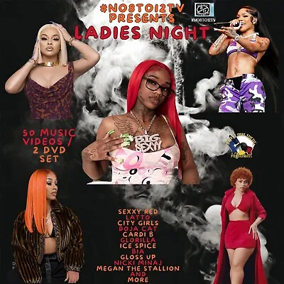 Ladies Night DVD ..50 Official Hip-Hop Videos *2 DvDs* All Female Artists (New) • $6.79