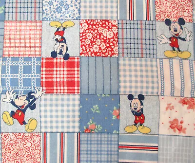 1.5yd Vtg Cotton Quilt Fabric Classic Mickey Disney For Quilters O-N-L-Y Only • $18.99