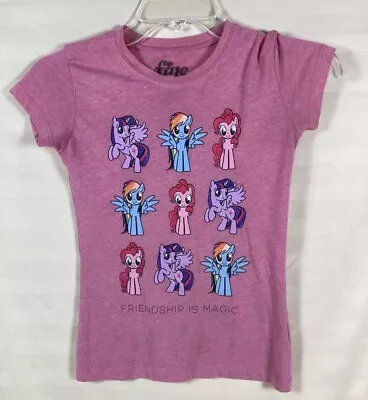 Girls T Shirt My Little Pony Graphic “Friendship Is Magic” Girls Medium Pink • £8.02