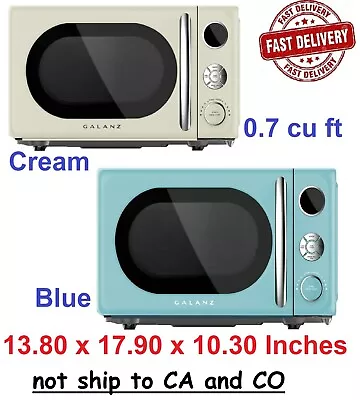 Galanz 0.7 Cu. Ft. Retro Countertop Microwave Oven 700 Watts Blue New • $103.49