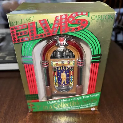 Elvis Limited Edition 1997 Carlton Cards Heirloom Musical Ornament New • $15