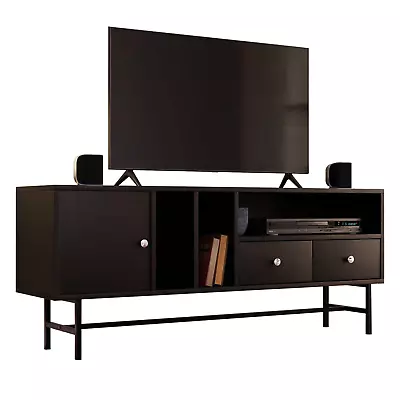 LeisureMod Rochester Modern TV Stand With MDF Cabinet And Iron Legs • $282
