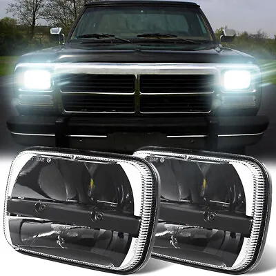 $79.99 • Buy For Dodge W150/250/350 D100/150/250/350 Ramcharger Pair 5x7  7x6  LED Headlights