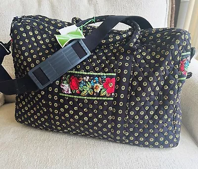 Vera Bradley Satchel Rare Find Made In Usa New With Tags Bright Black • $79.99