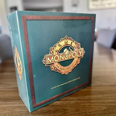 VTG 1997 New Dead Stock Monopoly HEIRLOOM EDITION Elegant Brass & Wood SEALED • $99.95