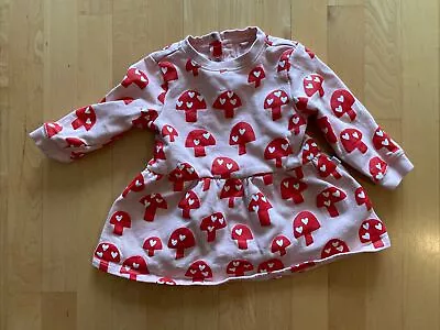 Stella McCartney Baby Girl Pink Red Mushroom Dress Size 18-24 Months • $15.99