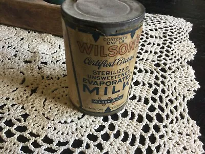 Vintage Wilson’S  Empty Evaporated Milk Can • $15.99