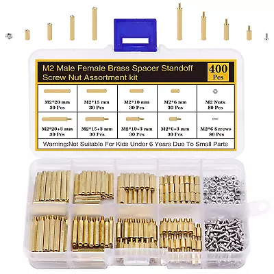 400SET M2 Motherboard Standoffs Screws Nuts Kit Hex Male-Female Brass Spacer NEW • $19.76