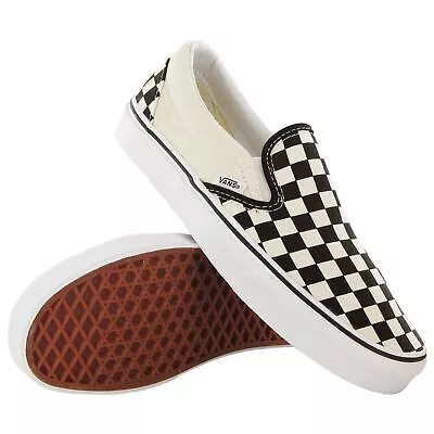 Vans Shoes Classic Slip On Checker Board Black White CSO Free Post Aust Seller S • $98.99