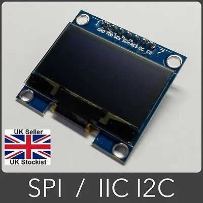 1.3  128x64 IIC I2C SPI OLED LCD Display Module For Arduino White SOLDERED • £5.60