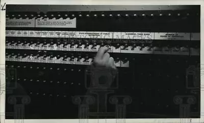 1949 Press Photo Automated Voting Machine In Use In November Elections • $16.99