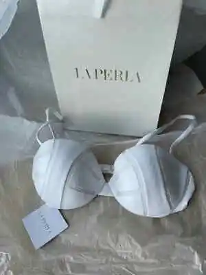 NWT Perla Luxury White Swimsuit Bikini Top Italy Size 44C USA 34C • $39