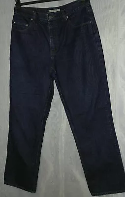 Moto Mens Blue Denim  Zip Straight Leg Jeans Size:w-36l / L-32 (mj37) • $19.90