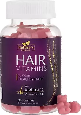 Hair Gummies 5000mcg Biotin Extra Strength Vitamins For Hair Skin & Nails • $12.72