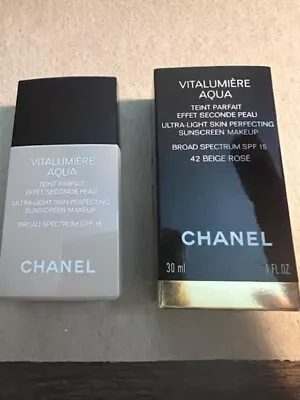 CHANEL VITALUMIERE AQUA 42 BEIGE ROSE UltraLight Skin Perfecting Sunscreen SPF15 • $41.50